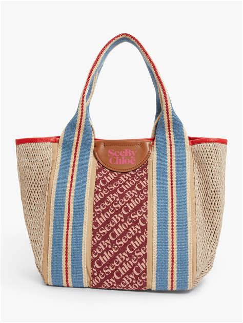 see by chloe jute bag|See By Chloé Small Laetizia Tote .